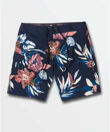 Volcom Mod Marble Floral 19" Boardshorts - Navy